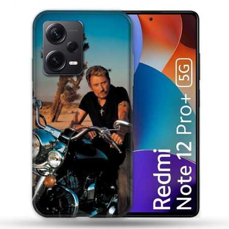 Coque Renforcée Pour Xiaomi Redmi Note 12 Pro Plus 5G Musique Johnny Hallyday Moto