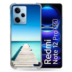 Coque Renforcée En Verre Trempé Pour Xiaomi Redmi Note 12 Pro 5G Nature Pont Mer