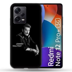 Coque Renforcée Pour Xiaomi Redmi Note 12 Pro Plus 5G Musique Johnny Hallyday Noir