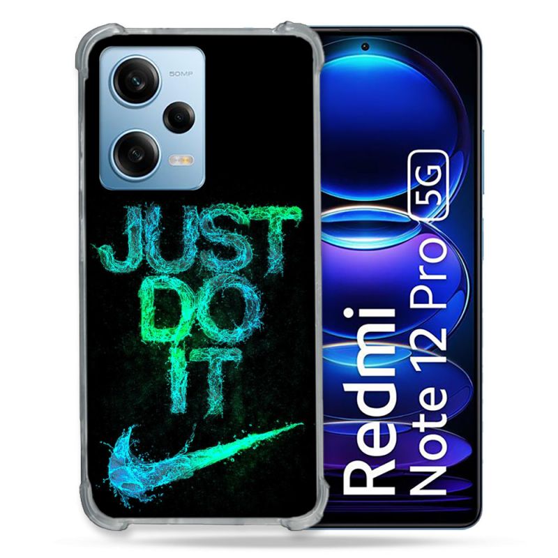 Coque Renforcée En Verre Trempé Pour Xiaomi Redmi Note 12 Pro 5G Nike Just Do It