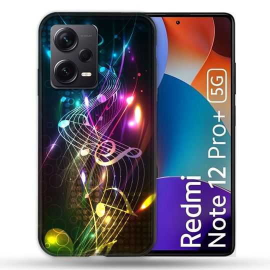 Coque Renforcée Pour Xiaomi Redmi Note 12 Pro Plus 5G Musique Partition Multicolore