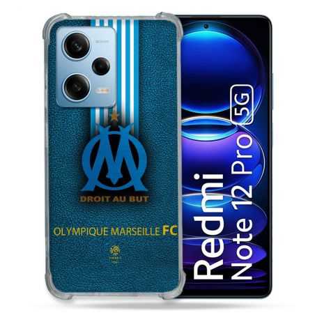 Coque Renforcée En Verre Trempé Pour Xiaomi Redmi Note 12 Pro 5G Olympique Marseille OM Bande