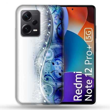 Coque Renforcée Pour Xiaomi Redmi Note 12 Pro Plus 5G Musique Partition Vague