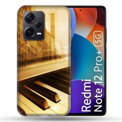 Coque Renforcée Pour Xiaomi Redmi Note 12 Pro Plus 5G Musique Piano Retro