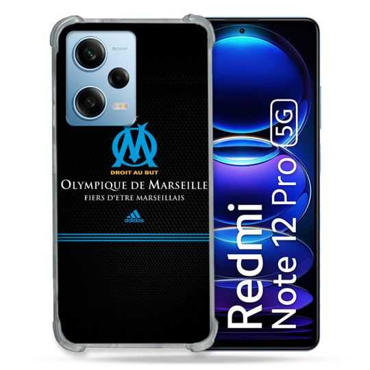 Coque Renforcée En Verre Trempé Pour Xiaomi Redmi Note 12 Pro 5G Olympique Marseille OM Fier etre Marseillais