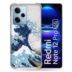 Coque Renforcée En Verre Trempé Pour Xiaomi Redmi Note 12 Pro 5G Peinture La Grande Vague