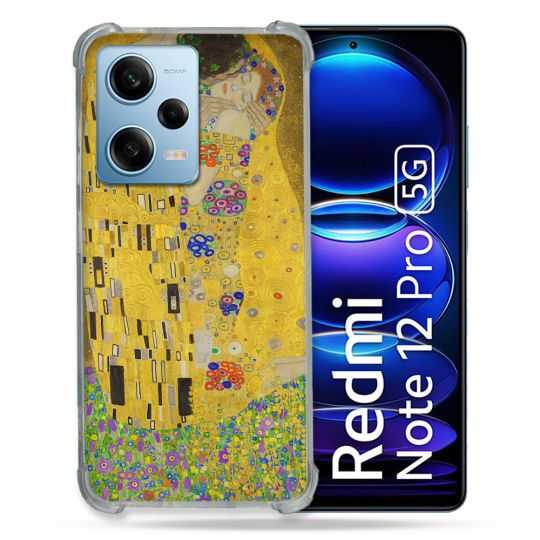 Coque Renforcée En Verre Trempé Pour Xiaomi Redmi Note 12 Pro 5G Peinture Le Baiser
