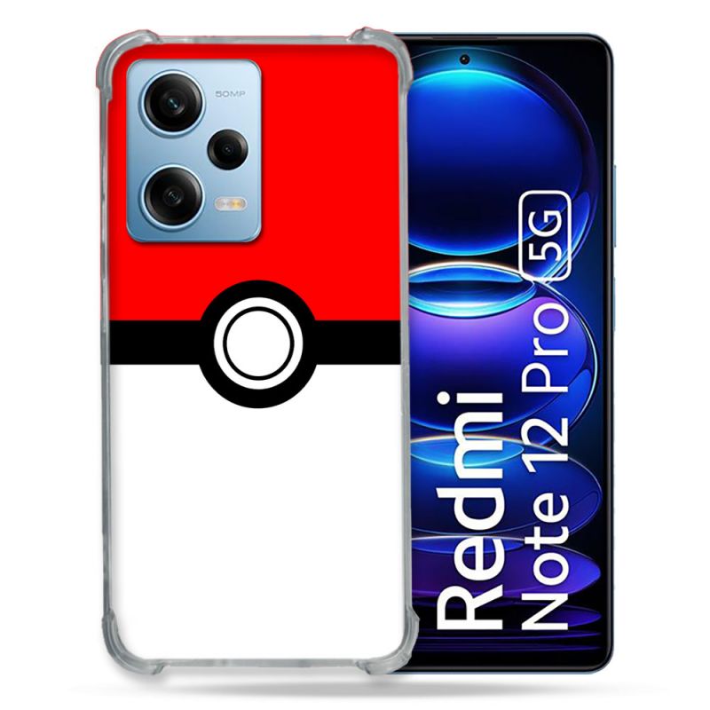 Coque Renforcée En Verre Trempé Pour Xiaomi Redmi Note 12 Pro 5G Pokemon Pokeball
