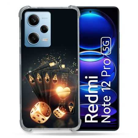Coque Renforcée En Verre Trempé Pour Xiaomi Redmi Note 12 Pro 5G Poker Des