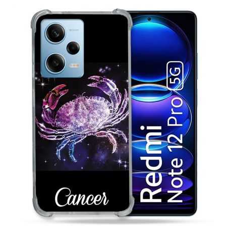 Coque Renforcée En Verre Trempé Pour Xiaomi Redmi Note 12 Pro 5G Signe Zodiaque 2 Cancer