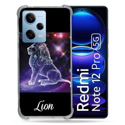 Coque Renforcée En Verre Trempé Pour Xiaomi Redmi Note 12 Pro 5G Signe Zodiaque 2 Lion