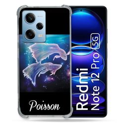 Coque Renforcée En Verre Trempé Pour Xiaomi Redmi Note 12 Pro 5G Signe Zodiaque 2 Poisson