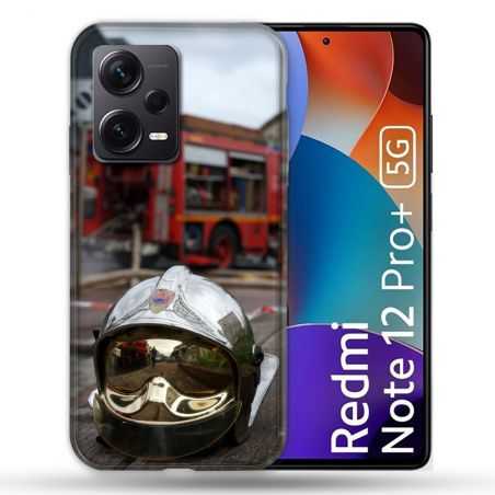 Coque Renforcée Pour Xiaomi Redmi Note 12 Pro Plus 5G Pompier Casque Camion