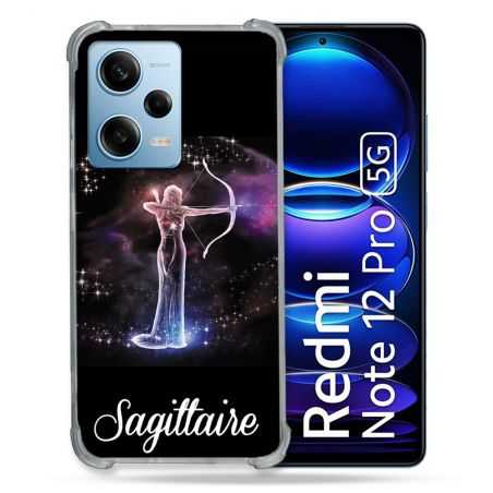 Coque Renforcée En Verre Trempé Pour Xiaomi Redmi Note 12 Pro 5G Signe Zodiaque 2 Sagittaire
