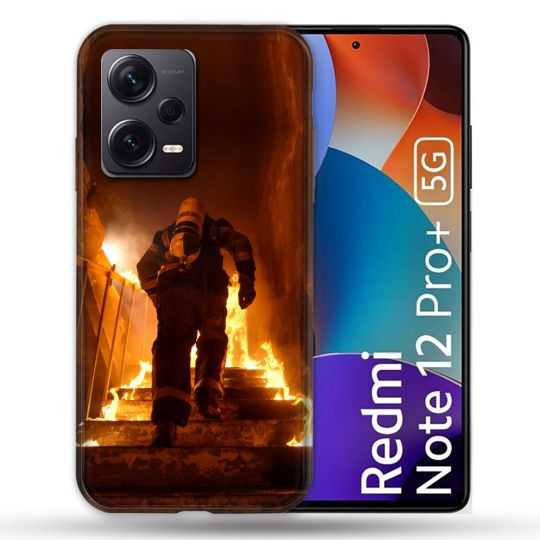 Coque Renforcée Pour Xiaomi Redmi Note 12 Pro Plus 5G Pompier Escalier