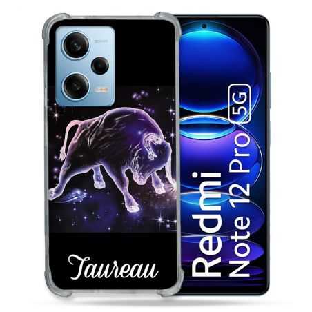 Coque Renforcée En Verre Trempé Pour Xiaomi Redmi Note 12 Pro 5G Signe Zodiaque 2 Taureau