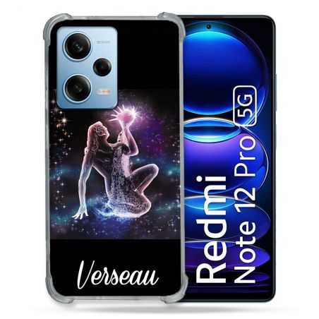 Coque Renforcée En Verre Trempé Pour Xiaomi Redmi Note 12 Pro 5G Signe Zodiaque 2 Verseau