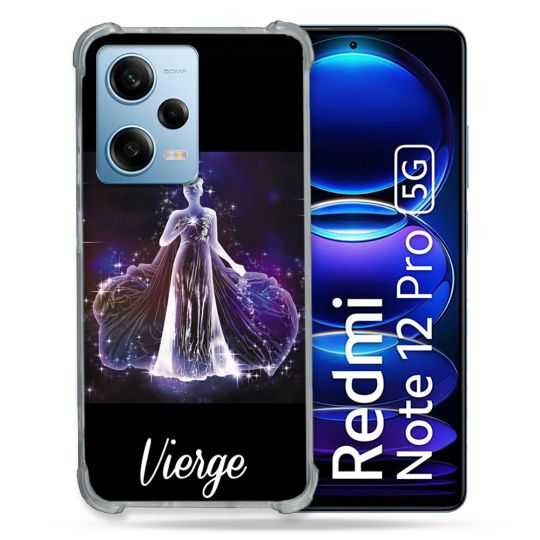 Coque Renforcée En Verre Trempé Pour Xiaomi Redmi Note 12 Pro 5G Signe Zodiaque 2 Vierge