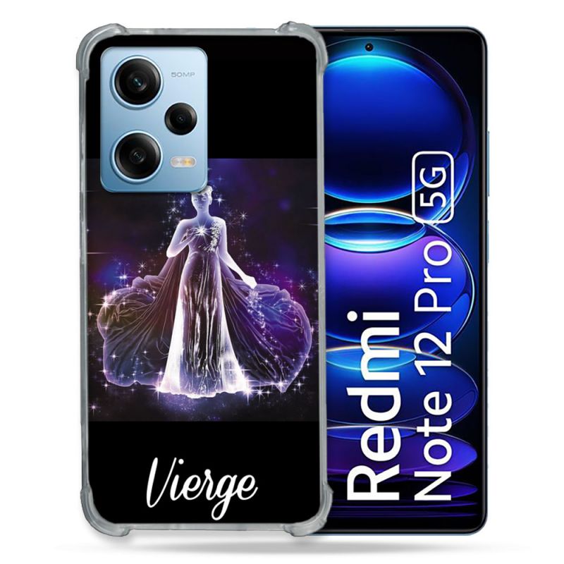 Coque Renforcée En Verre Trempé Pour Xiaomi Redmi Note 12 Pro 5G Signe Zodiaque 2 Vierge