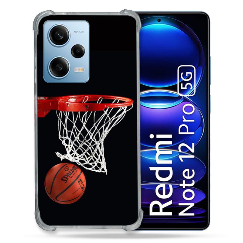 Coque Renforcée En Verre Trempé Pour Xiaomi Redmi Note 12 Pro 5G Sport Basket Panier