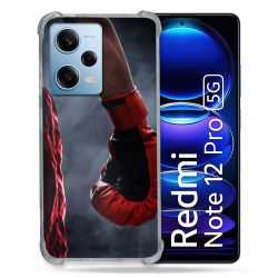 Coque Renforcée En Verre Trempé Pour Xiaomi Redmi Note 12 Pro 5G Sport Boxe Gant Rouge
