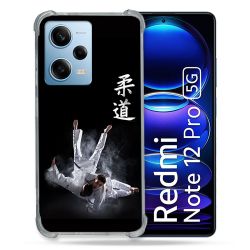 Coque Renforcée En Verre Trempé Pour Xiaomi Redmi Note 12 Pro 5G Sport Judo Noir