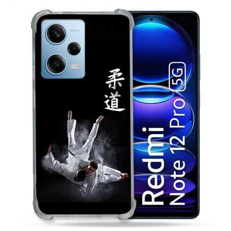 Coque Renforcée En Verre Trempé Pour Xiaomi Redmi Note 12 Pro 5G Sport Judo Noir