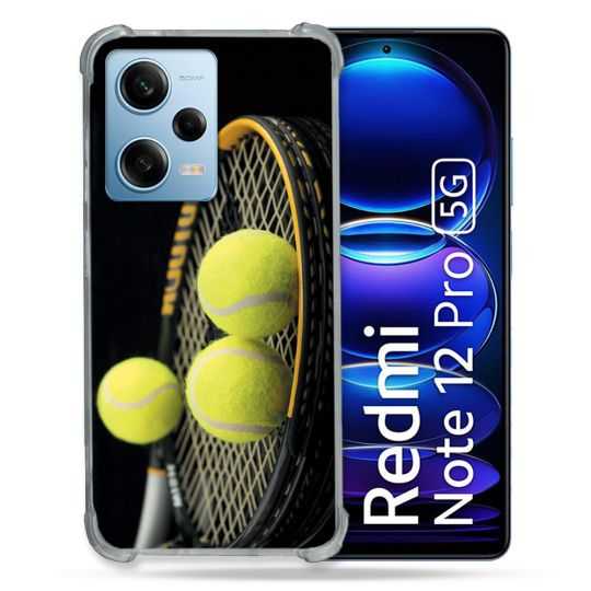 Coque Renforcée En Verre Trempé Pour Xiaomi Redmi Note 12 Pro 5G Sport Tennis Balls