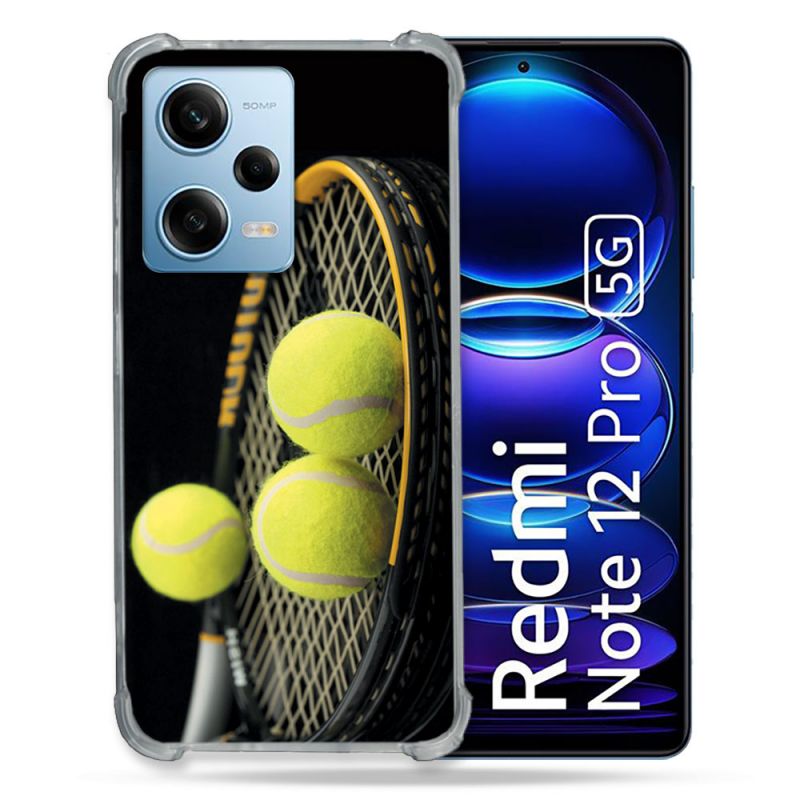 Coque Renforcée En Verre Trempé Pour Xiaomi Redmi Note 12 Pro 5G Sport Tennis Balls