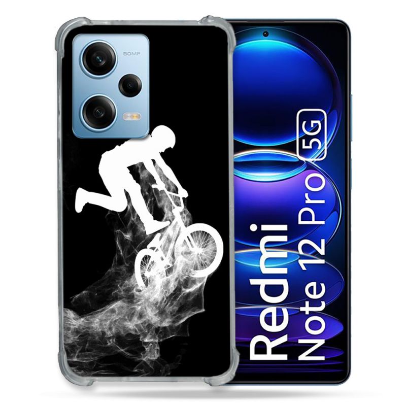 Coque Renforcée En Verre Trempé Pour Xiaomi Redmi Note 12 Pro 5G Sport VTT Noir