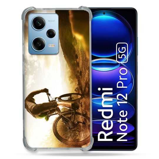 Coque Renforcée En Verre Trempé Pour Xiaomi Redmi Note 12 Pro 5G Sport VTT Soleil