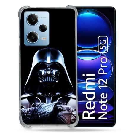 Coque Renforcée En Verre Trempé Pour Xiaomi Redmi Note 12 Pro 5G Star Wars - Dark Vador Noir
