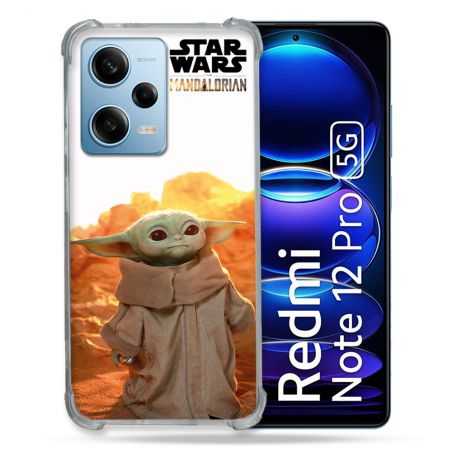 Coque Renforcée En Verre Trempé Pour Xiaomi Redmi Note 12 Pro 5G Star Wars - Yoda bebe soleil