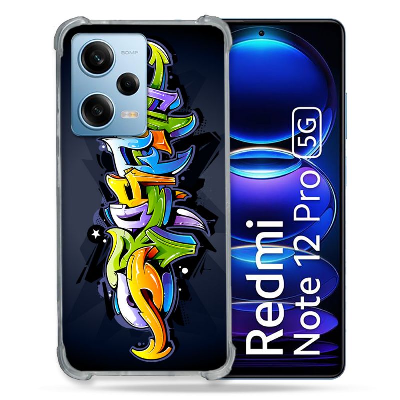 Coque Renforcée En Verre Trempé Pour Xiaomi Redmi Note 12 Pro 5G Street Art Graffiti