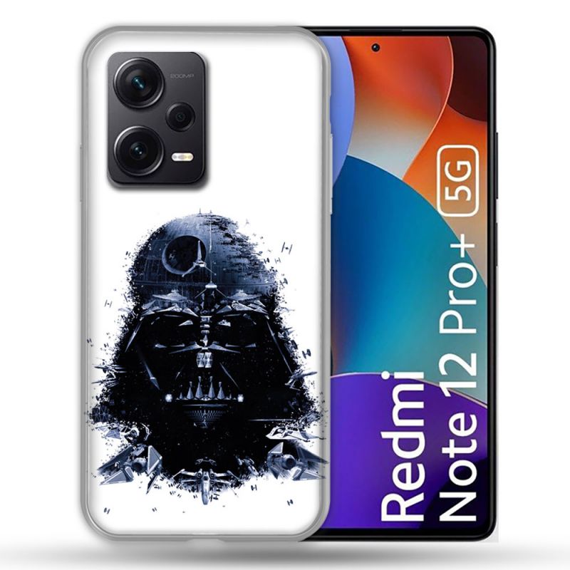 Coque Renforcée Pour Xiaomi Redmi Note 12 Pro Plus 5G Star Wars - Dark Vador Blanc