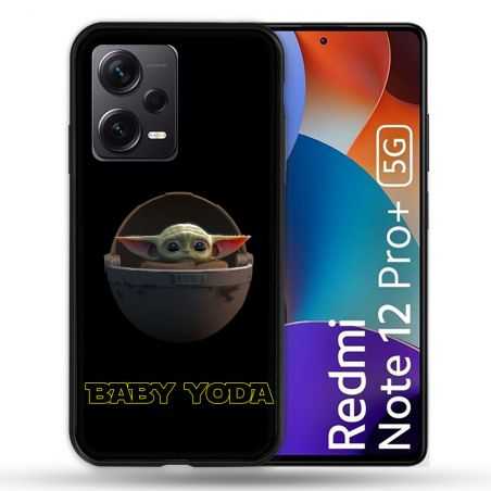 Coque Renforcée Pour Xiaomi Redmi Note 12 Pro Plus 5G Star Wars - Yoda bebe noir
