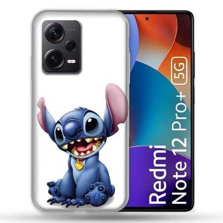 Coque Renforcée Pour Xiaomi Redmi Note 12 Pro Plus 5G Stitch Blanc