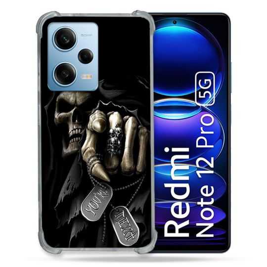 Coque Renforcée En Verre Trempé Pour Xiaomi Redmi Note 12 Pro 5G Tete de Mort Your Next