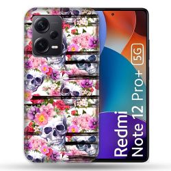 Coque Renforcée Pour Xiaomi Redmi Note 12 Pro Plus 5G Tete de Mort Pattern