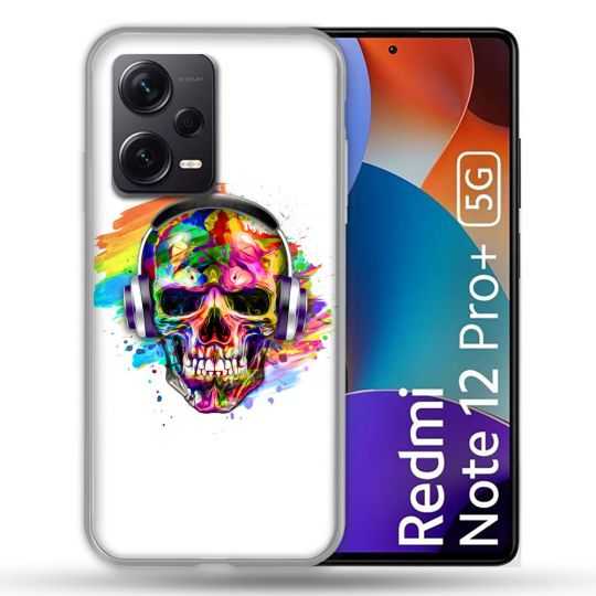 Coque Renforcée Pour Xiaomi Redmi Note 12 Pro Plus 5G Tete de Mort Tag
