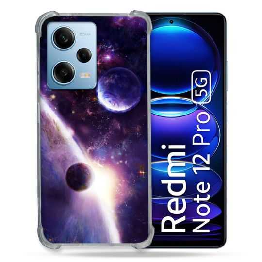 Coque Renforcée En Verre Trempé Pour Xiaomi Redmi Note 12 Pro 5G Univers Planete Stellaire
