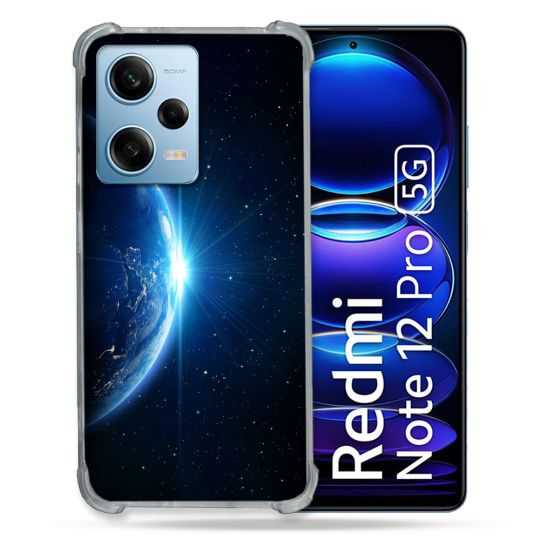 Coque Renforcée En Verre Trempé Pour Xiaomi Redmi Note 12 Pro 5G Univers Planete Terre