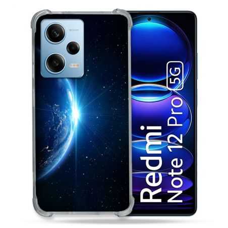 Coque Renforcée En Verre Trempé Pour Xiaomi Redmi Note 12 Pro 5G Univers Planete Terre