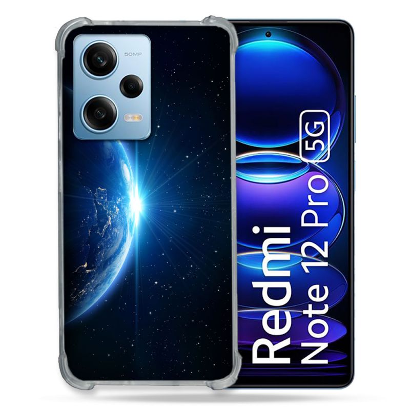 Coque Renforcée En Verre Trempé Pour Xiaomi Redmi Note 12 Pro 5G Univers Planete Terre