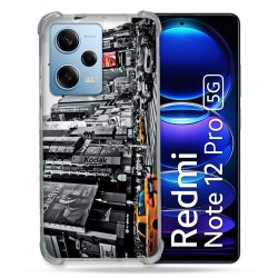 Coque Renforcée En Verre Trempé Pour Xiaomi Redmi Note 12 Pro 5G Voyage Amerique USA New York Taxi