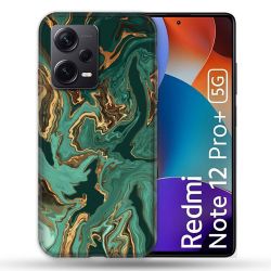 Coque Renforcée Pour Xiaomi Redmi Note 12 Pro Plus 5G Texture Marbre Vert