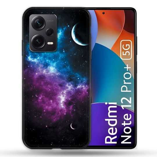 Coque Renforcée Pour Xiaomi Redmi Note 12 Pro Plus 5G Univers Bleu Violet
