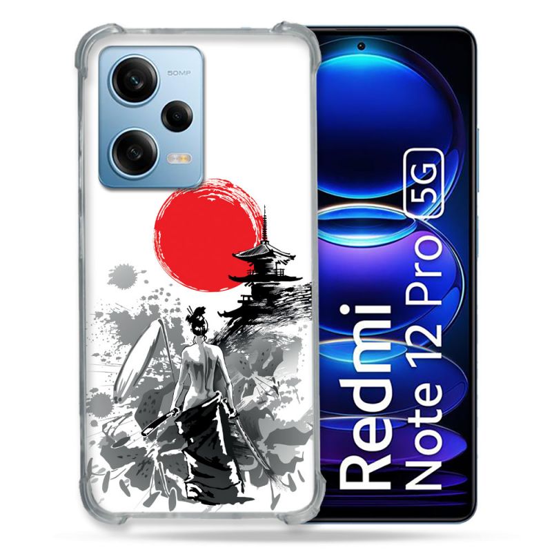 Coque Renforcée En Verre Trempé Pour Xiaomi Redmi Note 12 Pro 5G Voyage Japon Femme