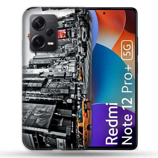Coque Renforcée Pour Xiaomi Redmi Note 12 Pro Plus 5G Voyage Amerique USA New York Taxi