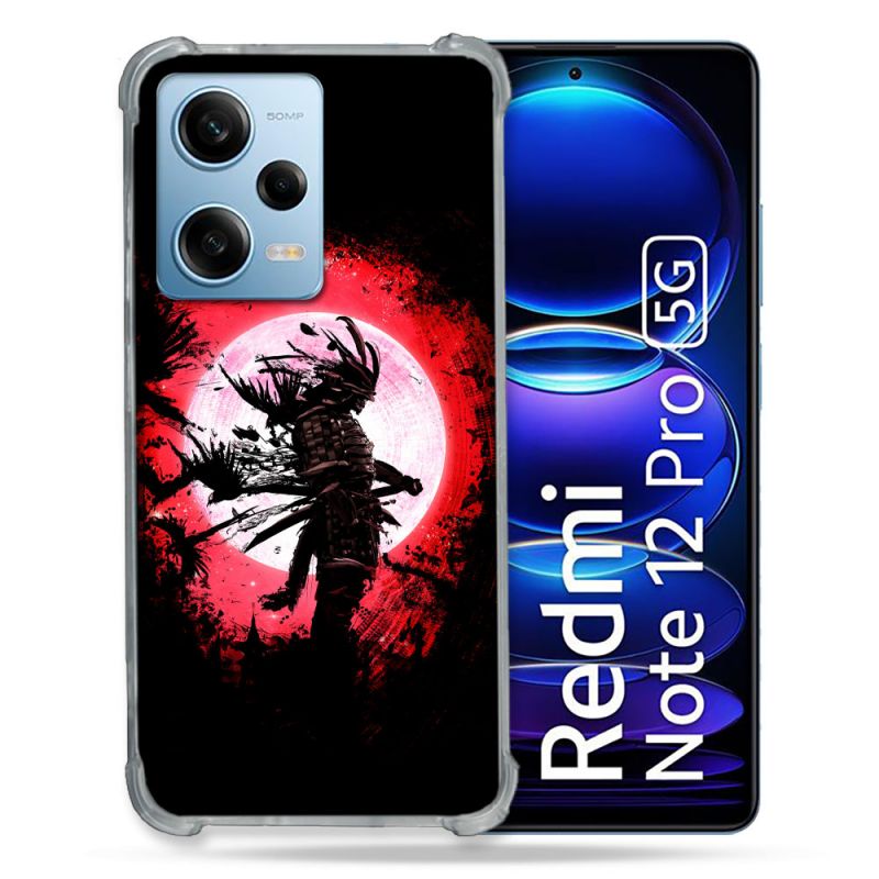 Coque Renforcée En Verre Trempé Pour Xiaomi Redmi Note 12 Pro 5G Voyage Japon Samourai